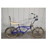 Schwinn Sting-Ray Chopper Bicycle - Blue Frame, Cream Banana Seat