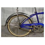Schwinn Sting-Ray Chopper Bicycle - Blue Frame, Cream Banana Seat