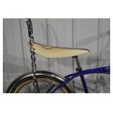 Schwinn Sting-Ray Chopper Bicycle - Blue Frame, Cream Banana Seat