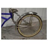 Schwinn Sting-Ray Chopper Bicycle - Blue Frame, Cream Banana Seat