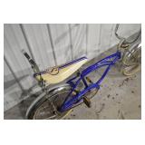 Schwinn Sting-Ray Chopper Bicycle - Blue Frame, Cream Banana Seat
