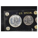 U.S. Special Mint Set 1967 Coins on Acrylic Display Plaque