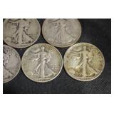 Walking Liberty Half Dollars - 5 Coins (1935-1936)