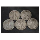 Walking Liberty Half Dollars - US 50c Silver Coins (1920s-1940s)