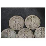 Walking Liberty Half Dollars - US 50c Silver Coins (1920s-1940s)