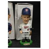 Minnesota Twins Bobblehead Set (4) & Mini-Mauer Box & Treasure Island Stadium Tin