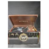 Victrola Console Record Player AM/FM Radio - Wood Cabinet, Auto Stop