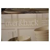 Over & Back 16-Piece Dinnerware Set - 4 Dinner Plates, 4 Salad Plates, 4 Bowls, 4 Dessert Plates