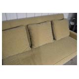 Custom Made Beige Upholstered Sofa - 84.5 in L x 43 in D - 19 in Seat Height MSRP $3500