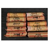 Lincoln Cents - 10 Rolls (Small Date & Large Date Variants)