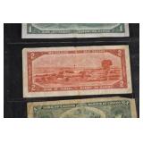 Royal Bank of Scotland £1 Note; Bank of Canada CAD$1 & CAD$2 Notes
