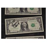 Trinary One Dollar Notes - Novelty Currency Display Set (5-Piece)
