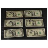 US One Dollar Trinary Notes (Lot of 6)