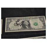 Six US One Dollar Trinary Notes