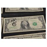 Six US One Dollar Trinary Notes