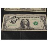 Six US One Dollar Trinary Notes