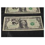United States One Dollar Bills - Birthday Note (Lot of 3)