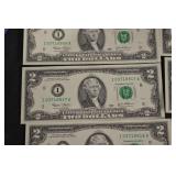 US 1 Dollar Bills - 3 Consecutive 2021 Notes