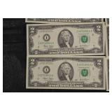 US 1 Dollar Bills - 3 Consecutive 2021 Notes