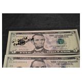 Six Consecutive U.S. Five-Dollar Federal Reserve Notes (2017A Series)