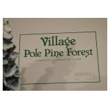 Department 56 Village Pole Pine Forest - 4 Snowy Porcelain Trees with Base