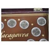 Sacagawea Dollar Collection - Golden Dollar Display Case with Coins