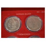 The First and Last Year U.S. Coin Collection - Silver Coins in Wooden Display Box