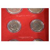 The First and Last Year U.S. Coin Collection - Silver Coins in Wooden Display Box