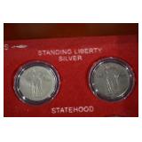 The First and Last Year U.S. Coin Collection - Silver Coins in Wooden Display Box