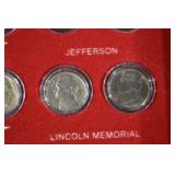 The First and Last Year U.S. Coin Collection - Silver Coins in Wooden Display Box