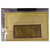 22KT Gold Replicas of Classic U.S. Paper Currency - Darling Mint Display Set