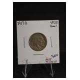 1917-D Buffalo Nickel VF20 Details - Indian Head Nickel 5¢ US Coin