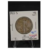 1921-S Walking Liberty Half Dollar (VG)