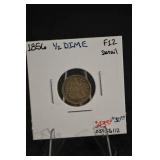 1856 Seated Liberty Half Dime - F12 Detail