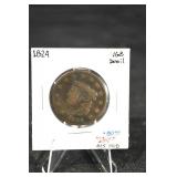 1824 United States Large Cent - One Cent Copper Coin