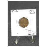 1931-S Lincoln Cent MS60 Detail - One Cent