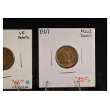 Indian Head Cents-1866,1864,1866,1860,1907