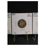 V-Nickel Lot Of 5 - 1912, 1889, 1884, (2) 1883 (With & No Cents) VF/EF Detail