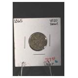 1865 Shield Nickel VF20 Detail