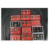 United States Proof Sets - Assorted Years in Red Presentation Cases