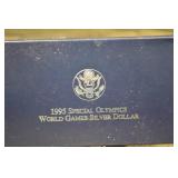 United States Mint 1995 Special Olympics World Games Silver Dollar COA in Blue Box