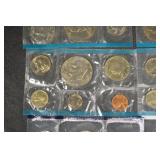 US Coins Collection in 2x2 Flips - Assorted Pennies, Nickels, Dimes & Quarters Lot Of 22