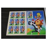 USPS Sylvester & Tweety Commemorative Stamp Poster with Matching Stamp Sheet Set