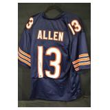 Chicago Bears Allen 13 Autographed Navy/Orange NFL Jersey XL