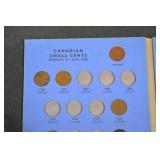 Canadian Small Cent Collection Album 1920 to Date - George V, VI & Elizabeth II