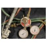 Smith Welding Regulator Set with Dual Gauges & Color-Coded Hoses