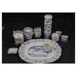 Old Chelsea Blue & White Transferware Dinnerware Set - Furnivals Ltd England