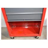 Rolling Tool Cabinet - Red/Gray with Dual Top Organizers