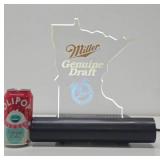 Working MGD Miller Genuine Draft Lighted MINNESOTA Beer Sign