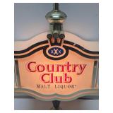 Working Vintage COUNTRY CLUB Malt Liquor Lighted Beer Sign #1